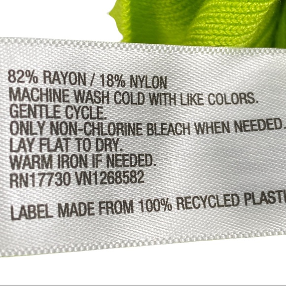 Victor Glemaud X Target Striped Mock Turtleneck Pullover Sweater Teal/Lime Sz M - Picture 11 of 11